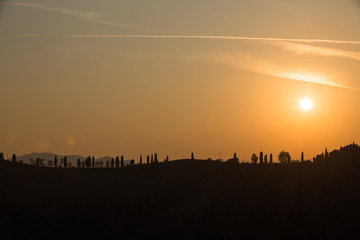 tramonto autunnale appennino