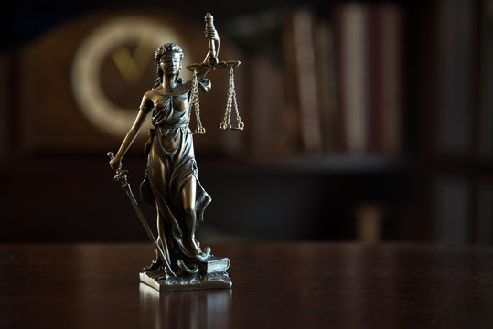 Themis figure in library