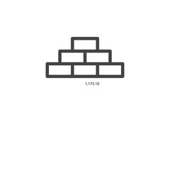 Brickwork icon. Brick construction sign.