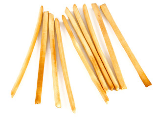 bread sticks isolated on white