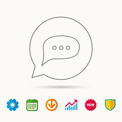 Chat icon. Comment message sign.