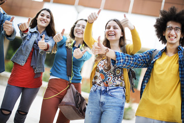 Teenagers friends friendship students concept