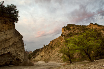 The landscapes of the canyon of Pantishara. Vashlovani protected areas in Georgia.