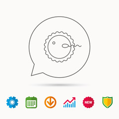 Fertilization icon. Pregnancy sign.