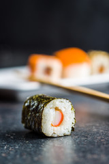 Japanese sushi rolls.