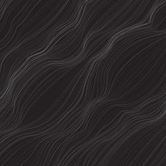Abstract monochrome background with lots of twisted lines. The curvature of space. Swelling of the surface.