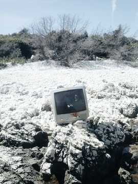 Old TV on the coast