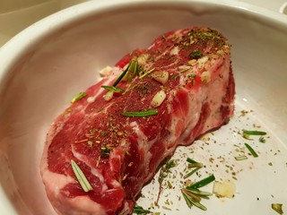 Different types of fresh raw meat
