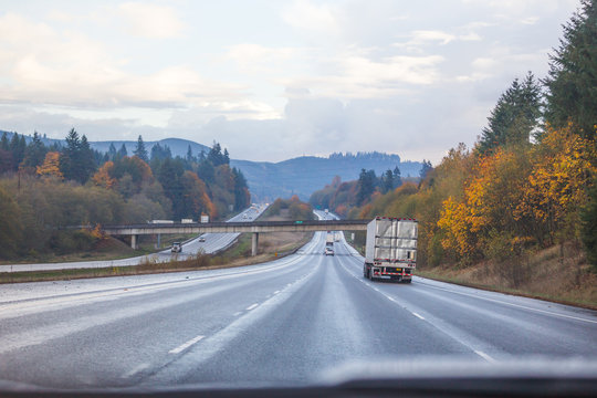 Driving in the Pacific Northwest in Fall