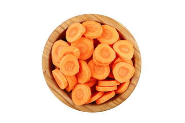 chopped carrots isolated