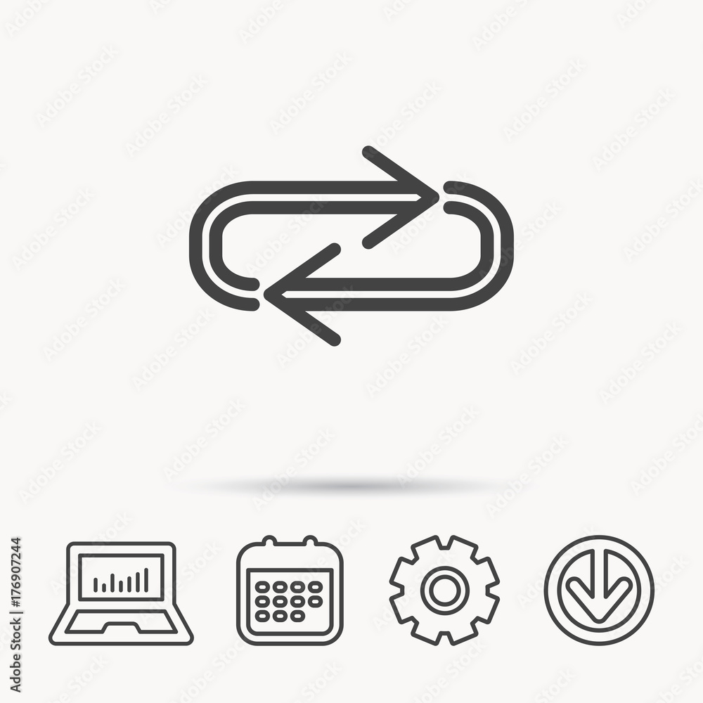 Poster repeat icon. full rotation sign.