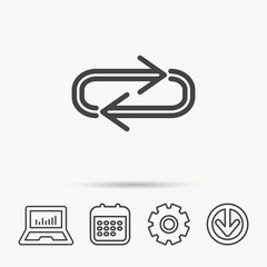 Repeat icon. Full rotation sign.