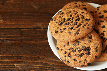 Biscuits with chunks of chocolate