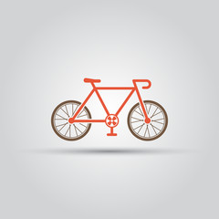 Bicycle isolated vector colored icon