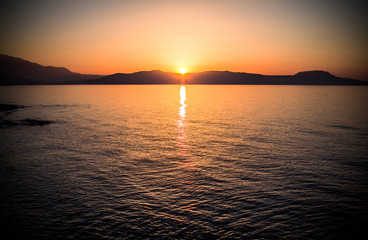 Fototapeta premium Sunset over sea