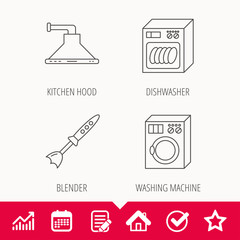 Fototapeta premium Dishwasher, washing machine and blender.