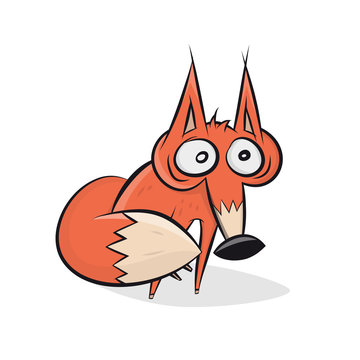 recommend clip art: crazy fox illustration