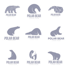 Naklejka premium Polar bear logo