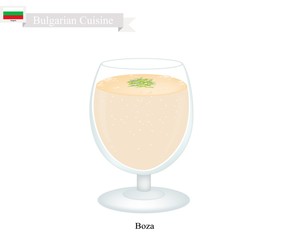 Boza Traditional Bulgarian Drink with Roasted Chickpea