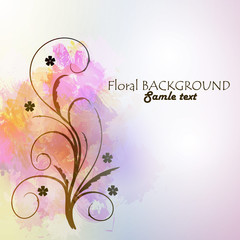 Ornamental floral background. Vector