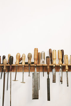 Woodworking Tools in Furniture Shop