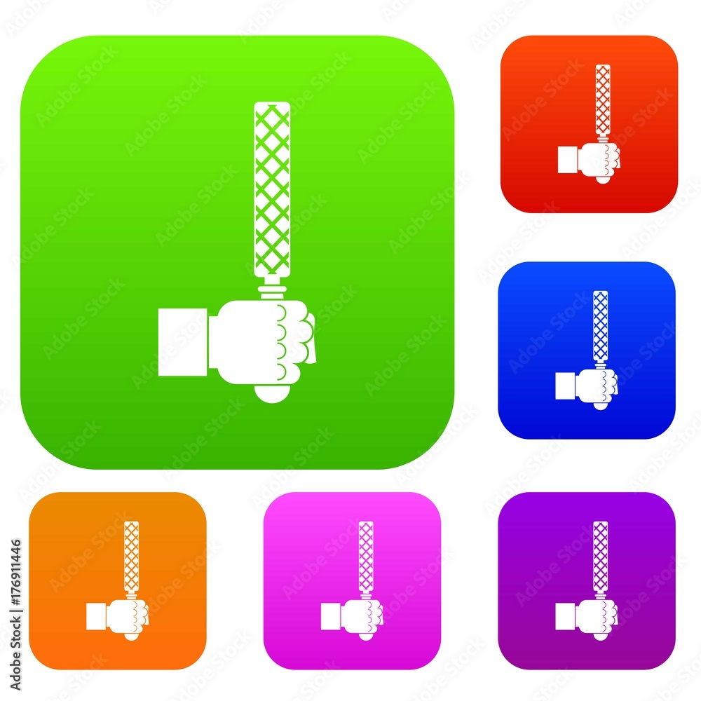 Poster file tool in man head set color collection