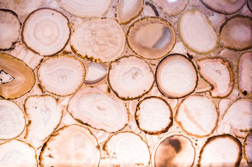 Slots of the colorful polished agate. Natural abstract background