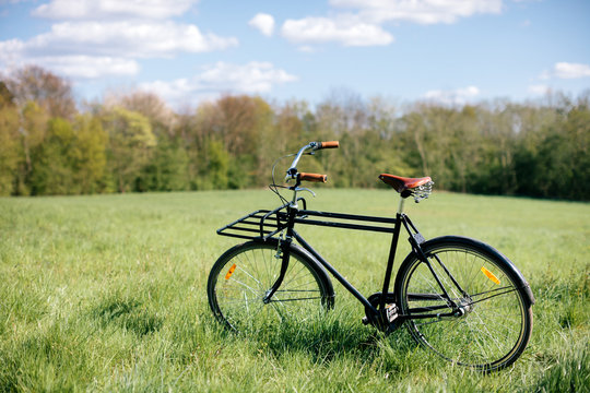 Bicycle on the field