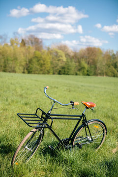 Bicycle on the field