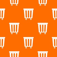 Outdoor plastic trash can pattern seamless