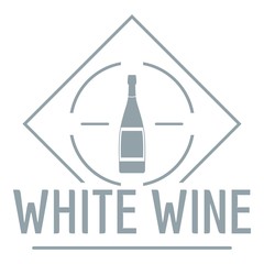 Wine logo, simple gray style