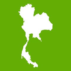Thailand map icon green