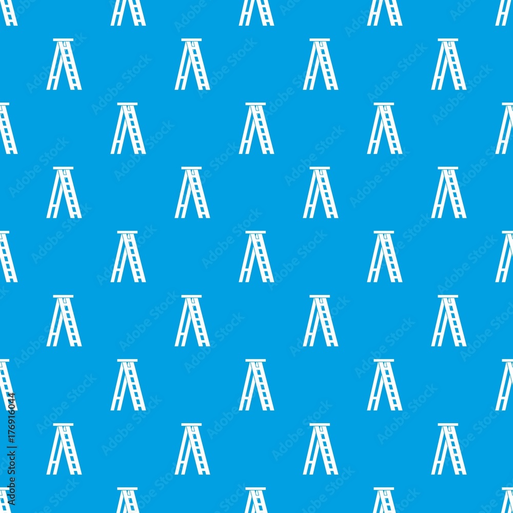 Poster stepladder pattern seamless blue