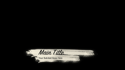 White Brush Stroke Lower Third