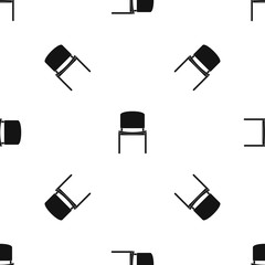 Black office chair pattern seamless black