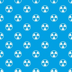 Danger nuclear pattern seamless blue