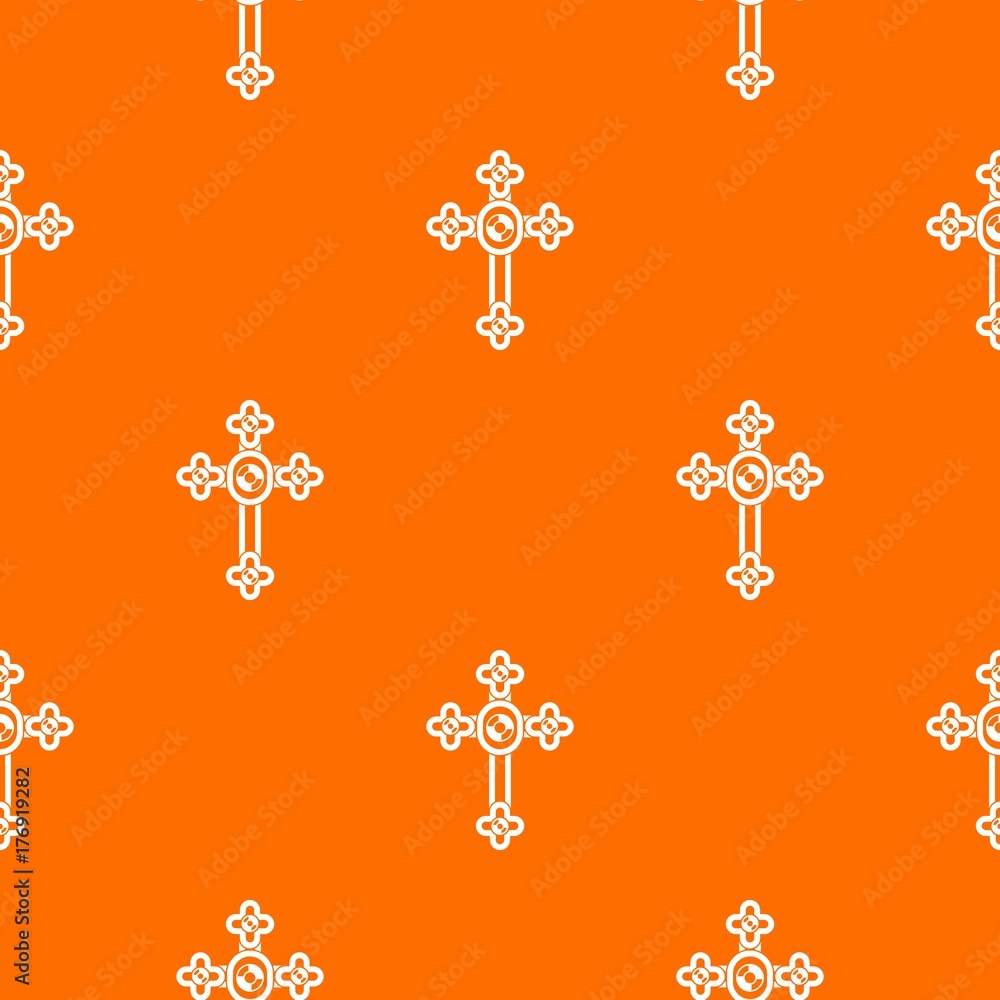 Poster cross with diamonds pattern seamless