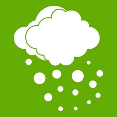Cloud with hail icon green