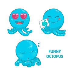 Funny and cute octopus