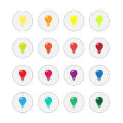 Light bulbs. Bulb icon set