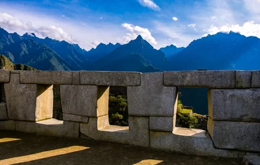 Keuken foto achterwand Machu Picchu stone windows on top of the machu picchu