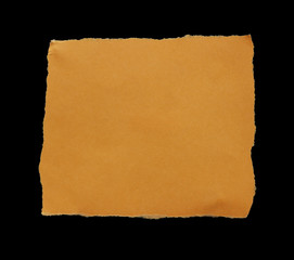 torn paper isolated on black background with copy space for text