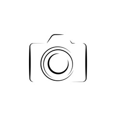 Photo camera silhouette logo icon