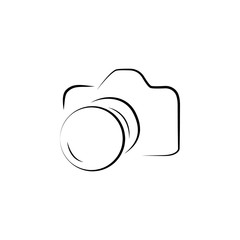 Photo camera silhouette logo icon