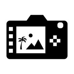 Digital photo camera back display icon