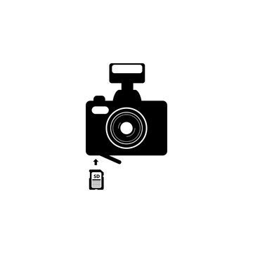 photo camera with flash icon