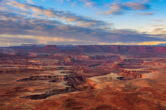 The Green River cuts its way through the landscape in Canyonlands National Park, Utah