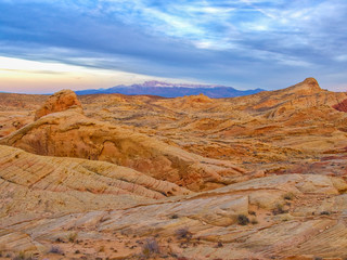 Naklejka na ściany i meble Sunset. Valley of Fire, Nevada, USA