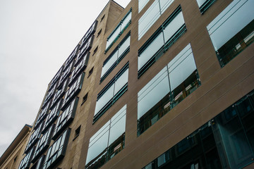 modern office house with darken facade