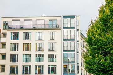 typical modern apartment house in hdr